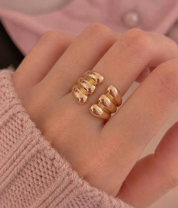 The Sculptural Molten Open Ring